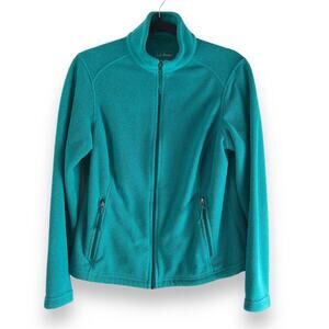 L.L. Bean Womens Size XS Teal Green Polartec Full Zip‎ Fleece Jacket 284619